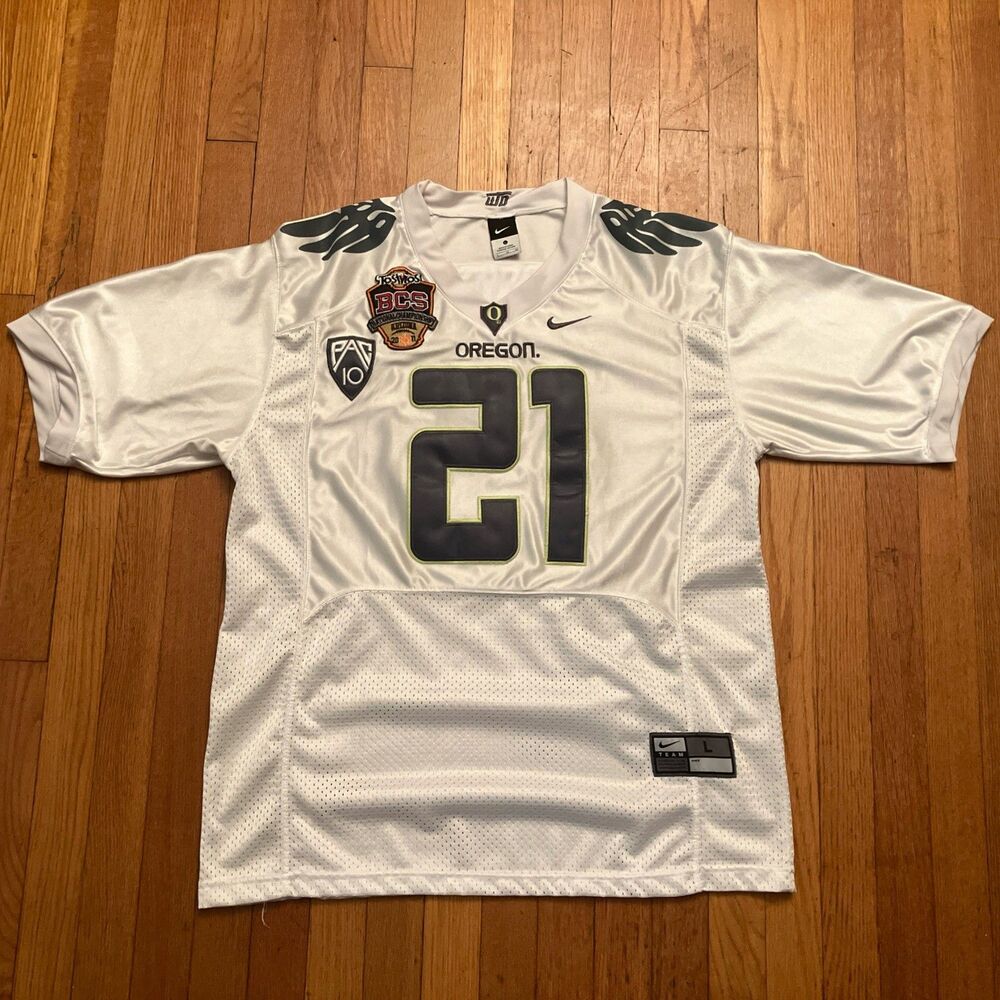 LaMICHAEL JAMES #21 OREGON DUCKS NIKE PAC 10 BCS PATCH JERSEY Sz L